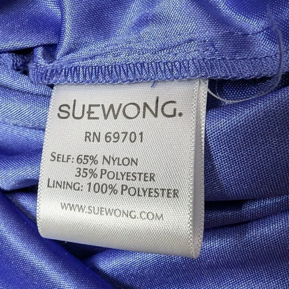Sue Wong Nocturne Periwinkle Sequins Embellished Ruche Mini Dress Sz 6 - Picture 12 of 13